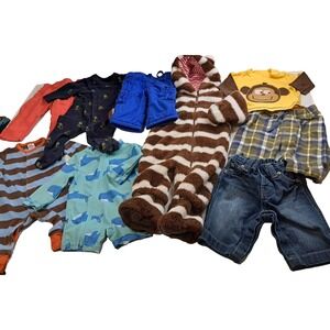 Lot of 9 Items 0-3 Months Baby Boy Clothing Fall / Winter Preppy